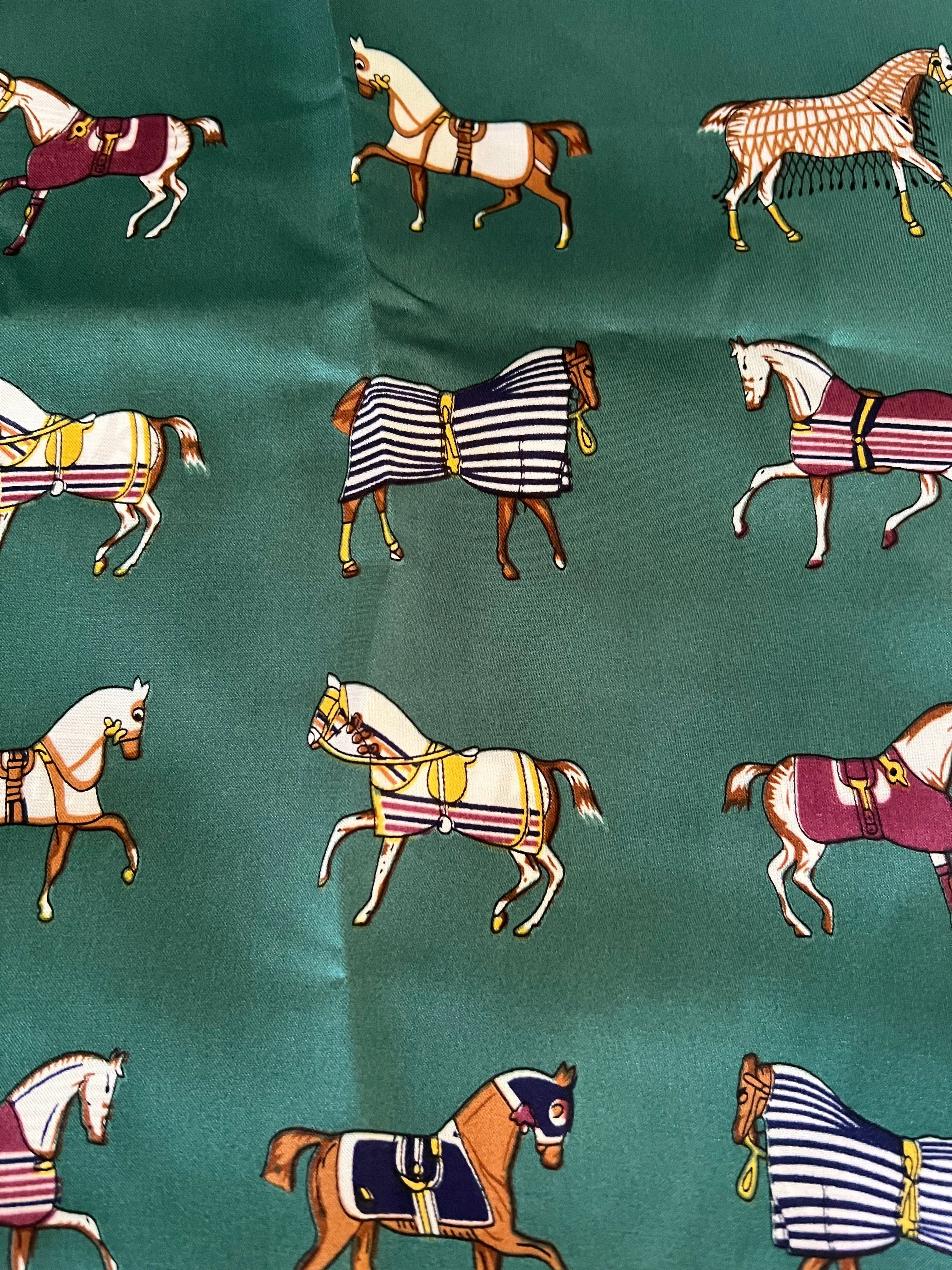 🐎 Neck Scarf - Dark Green - Horses