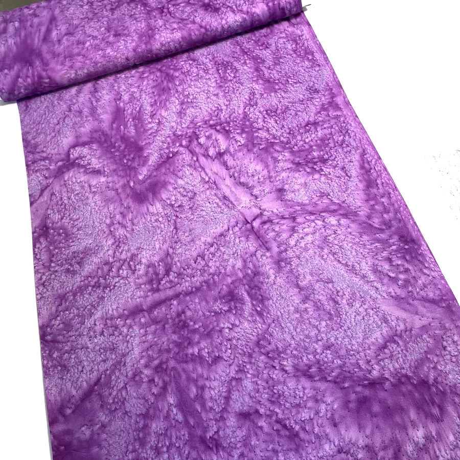 7/8 YD. PIECE, Purple Orchid Artisan Salt Dye/Tie Dye Rayon Challis from India,  #HB-275