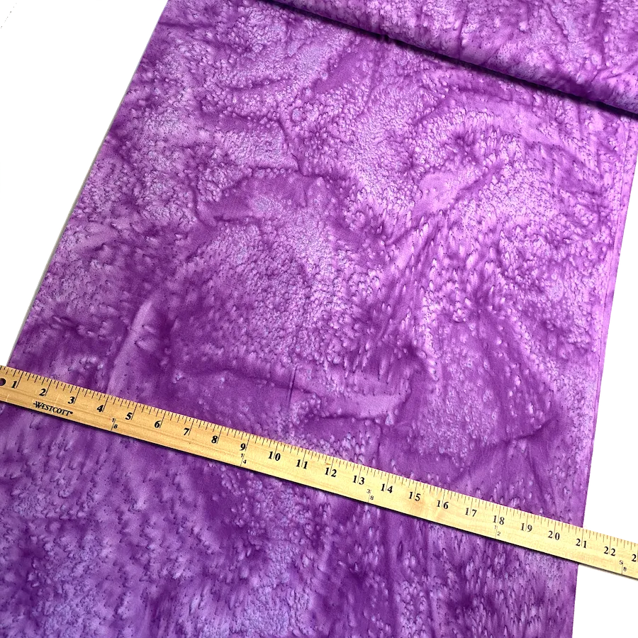 7/8 YD. PIECE, Purple Orchid Artisan Salt Dye/Tie Dye Rayon Challis from India,  #HB-275