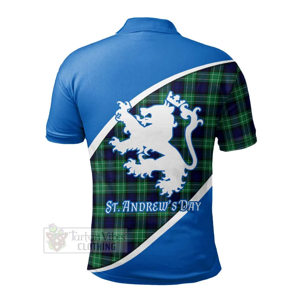 Abercrombie Family Crest Tartan Polo Shirt Celebrate Saint Andrew's Day in Style