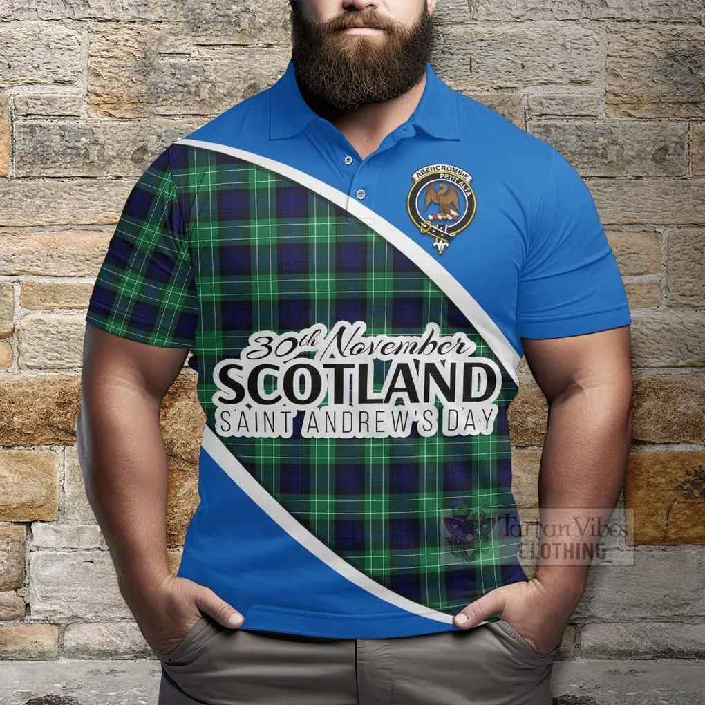 Abercrombie Family Crest Tartan Polo Shirt Celebrate Saint Andrew's Day in Style