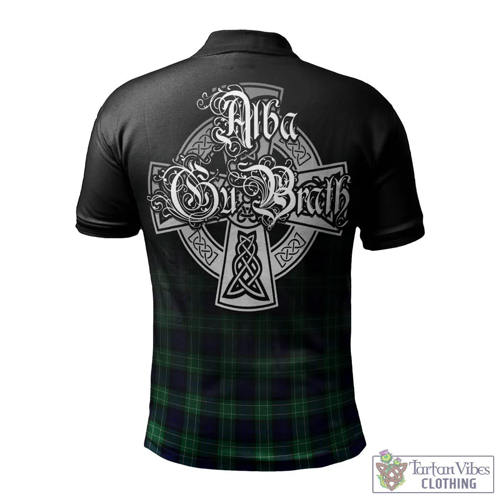 Abercrombie Tartan Polo Shirt Featuring Alba Gu Brath Family Crest Celtic Inspired