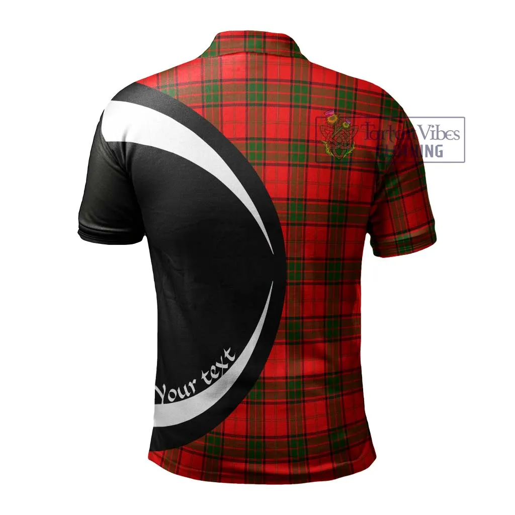 Adair Tartan Men's Polo Shirt with Family Crest Circle Style