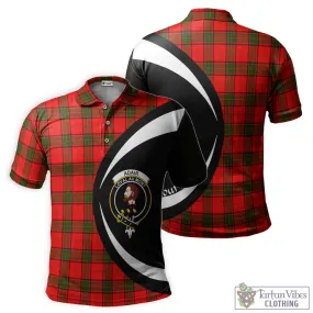 Adair Tartan Men's Polo Shirt with Family Crest Circle Style