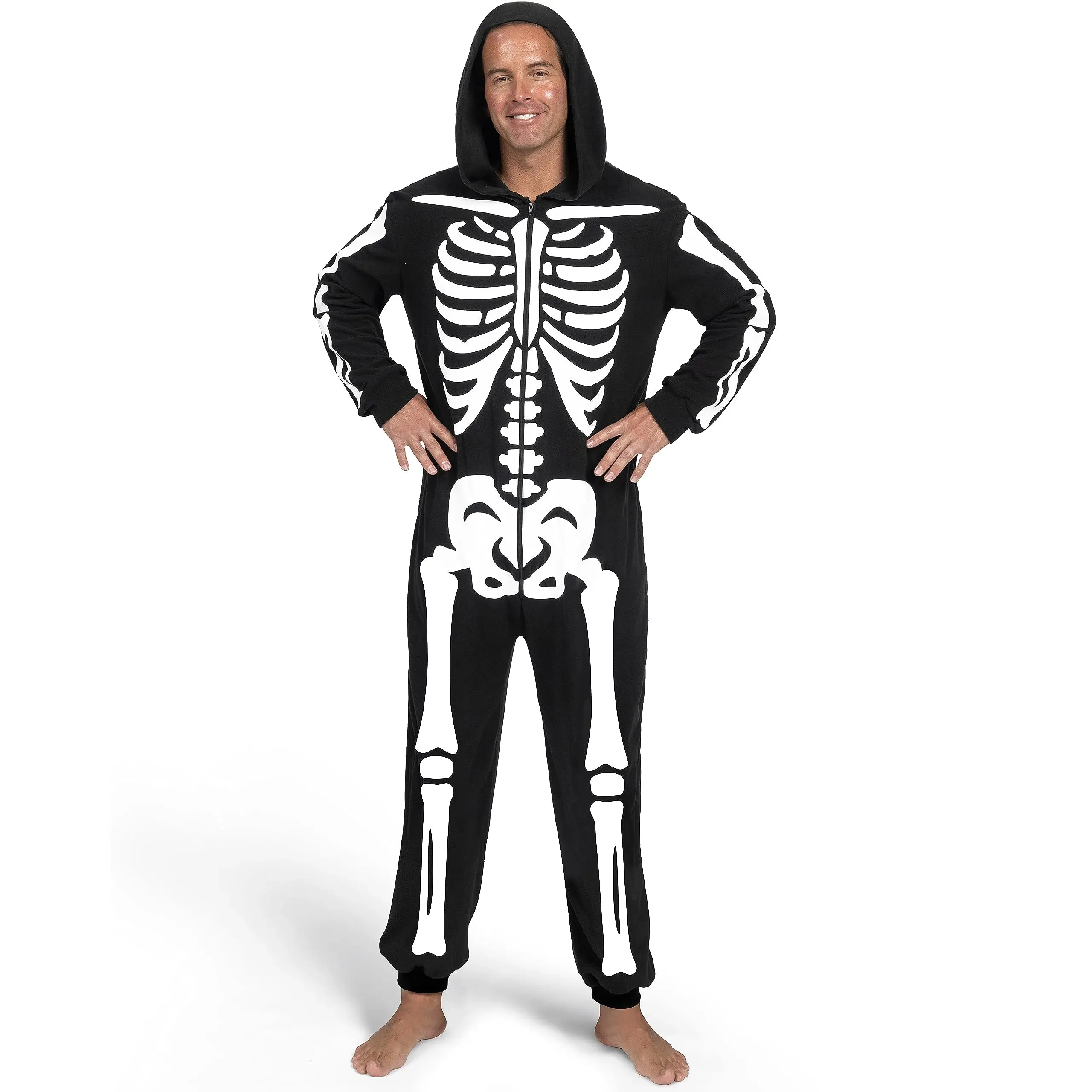 Adult Skeleton Costumes for Men Skeleton jumpsuit Pajama