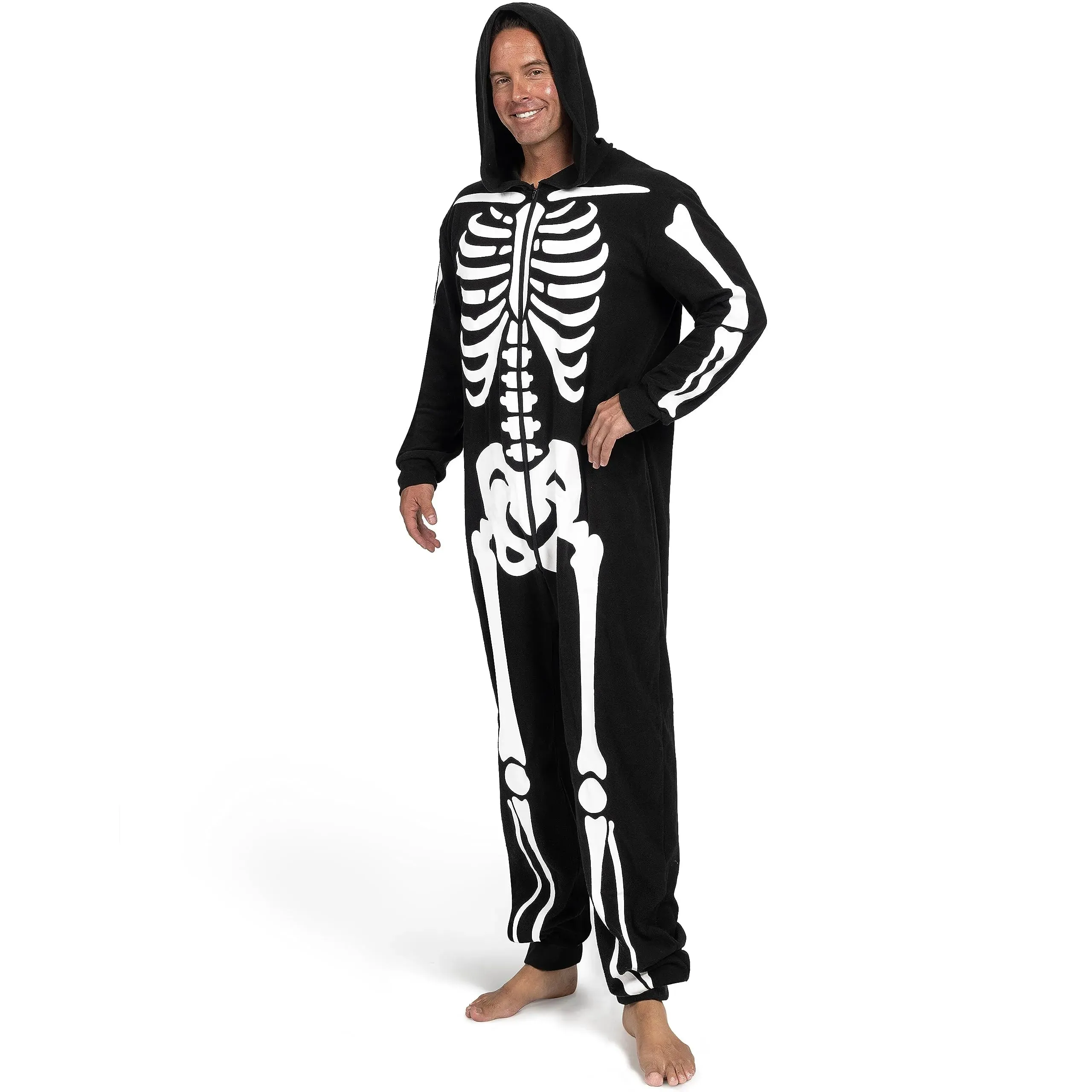 Adult Skeleton Costumes for Men Skeleton jumpsuit Pajama