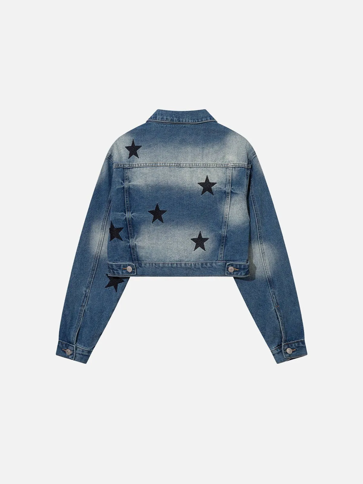 Aelfric Eden Star Graphic Cropped Denim Jacket