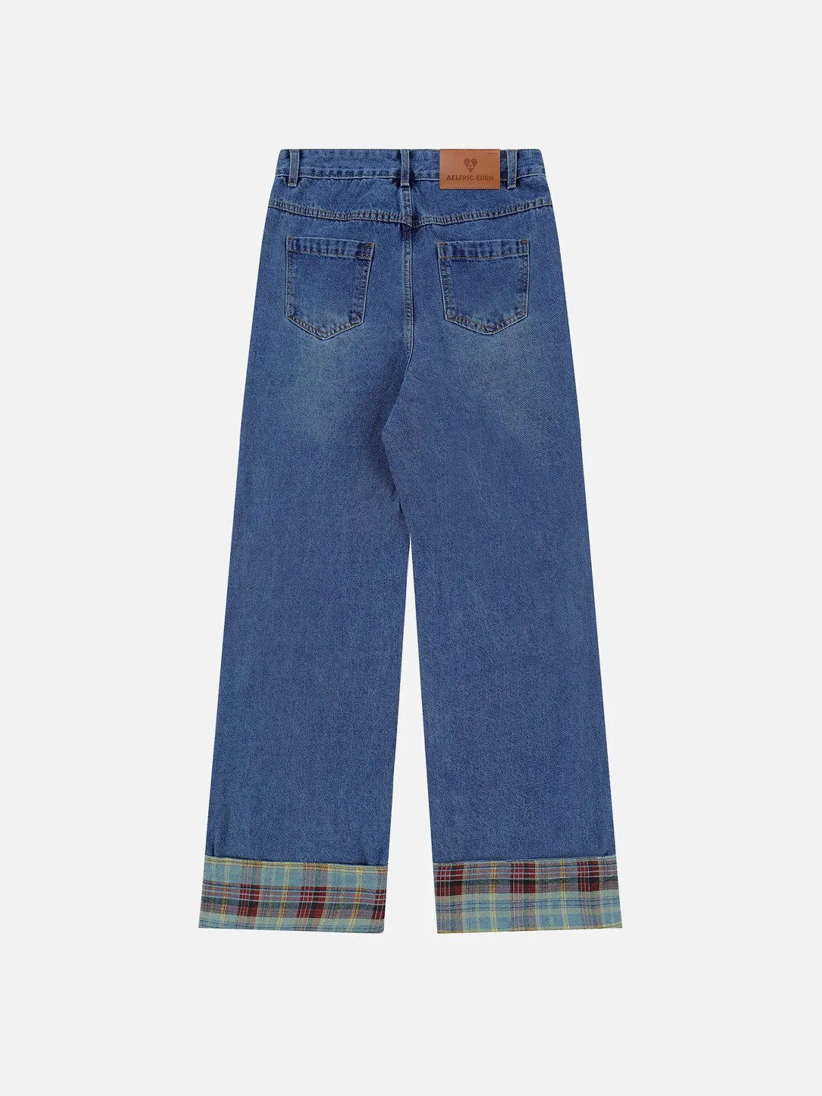 Aelfric Eden Vintage Plaid Cuffed Jeans