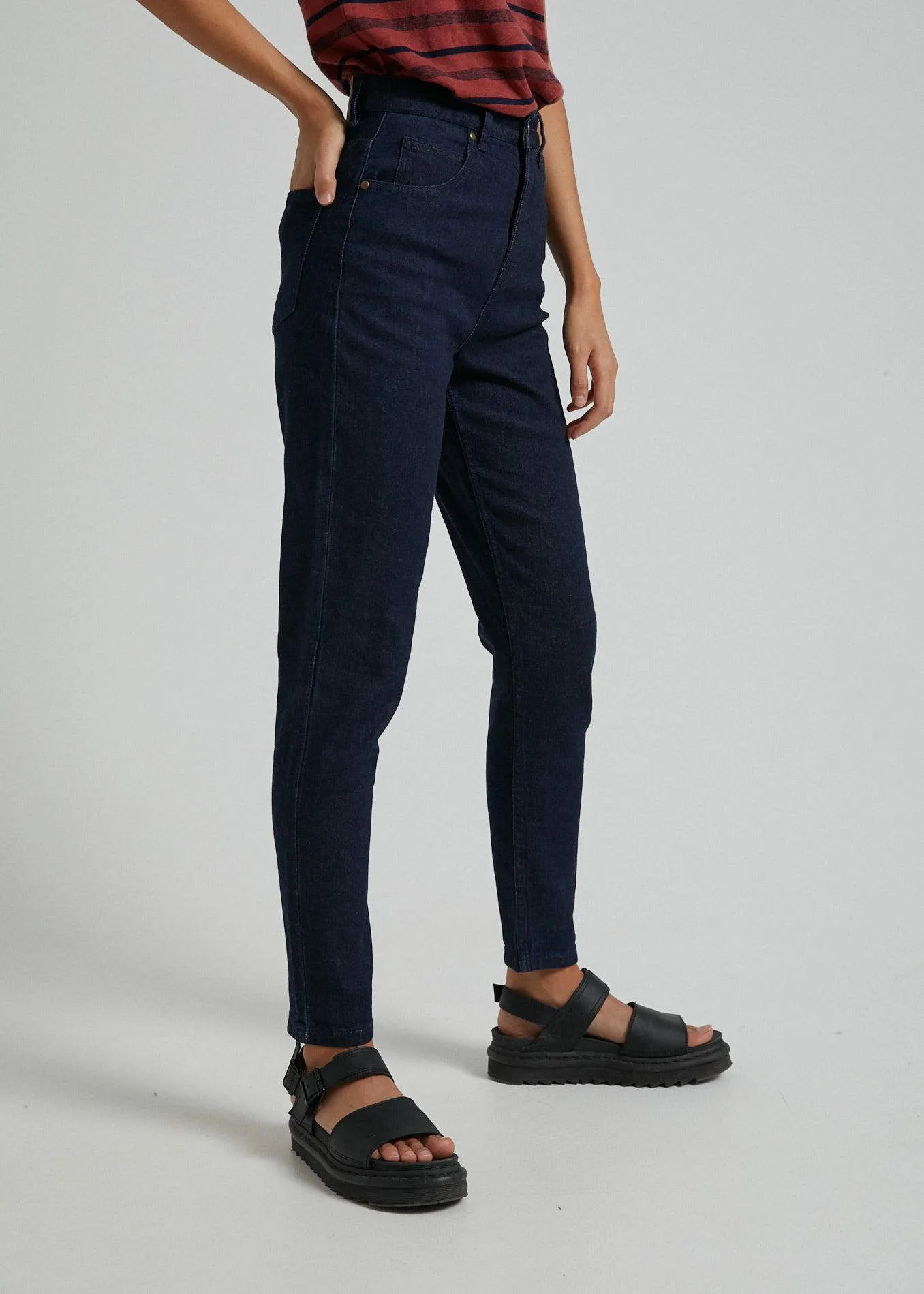 Afends Womens Blondies - Denim Slim Jeans - Indigo Rinse