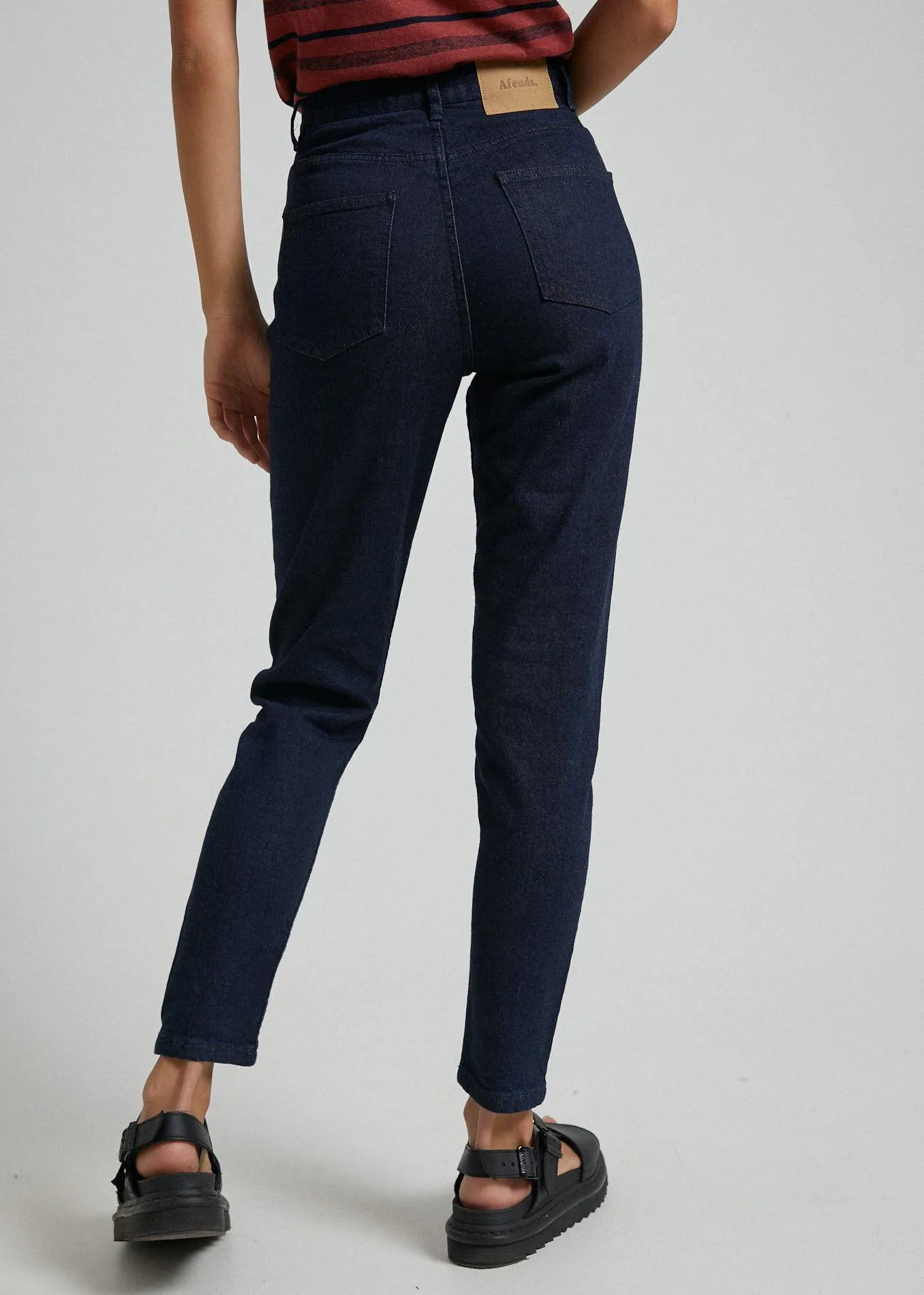 Afends Womens Blondies - Denim Slim Jeans - Indigo Rinse