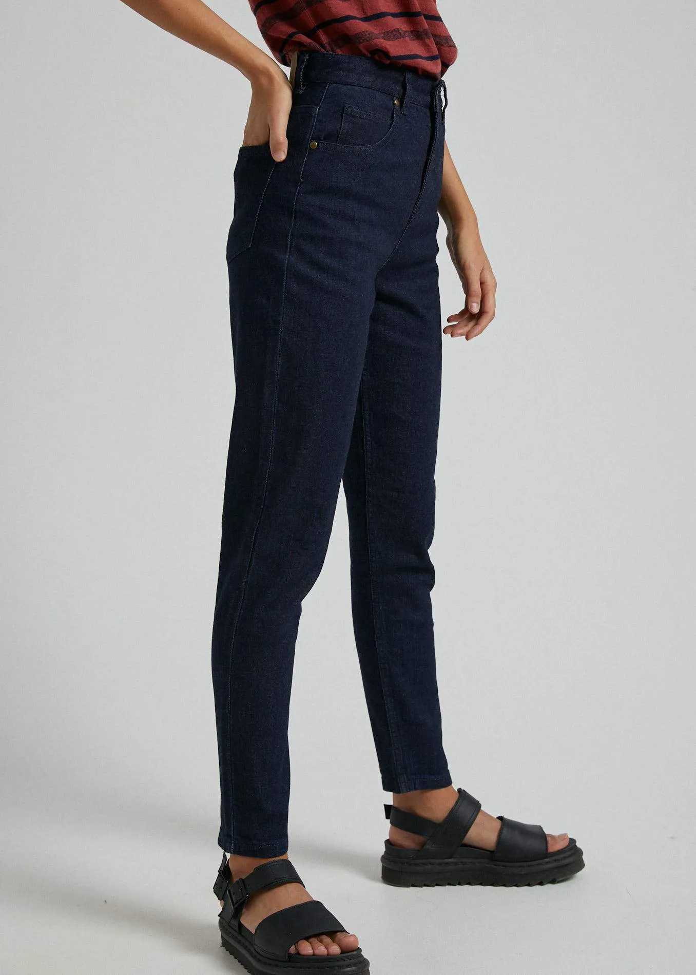 Afends Womens Blondies - Denim Slim Jeans - Indigo Rinse