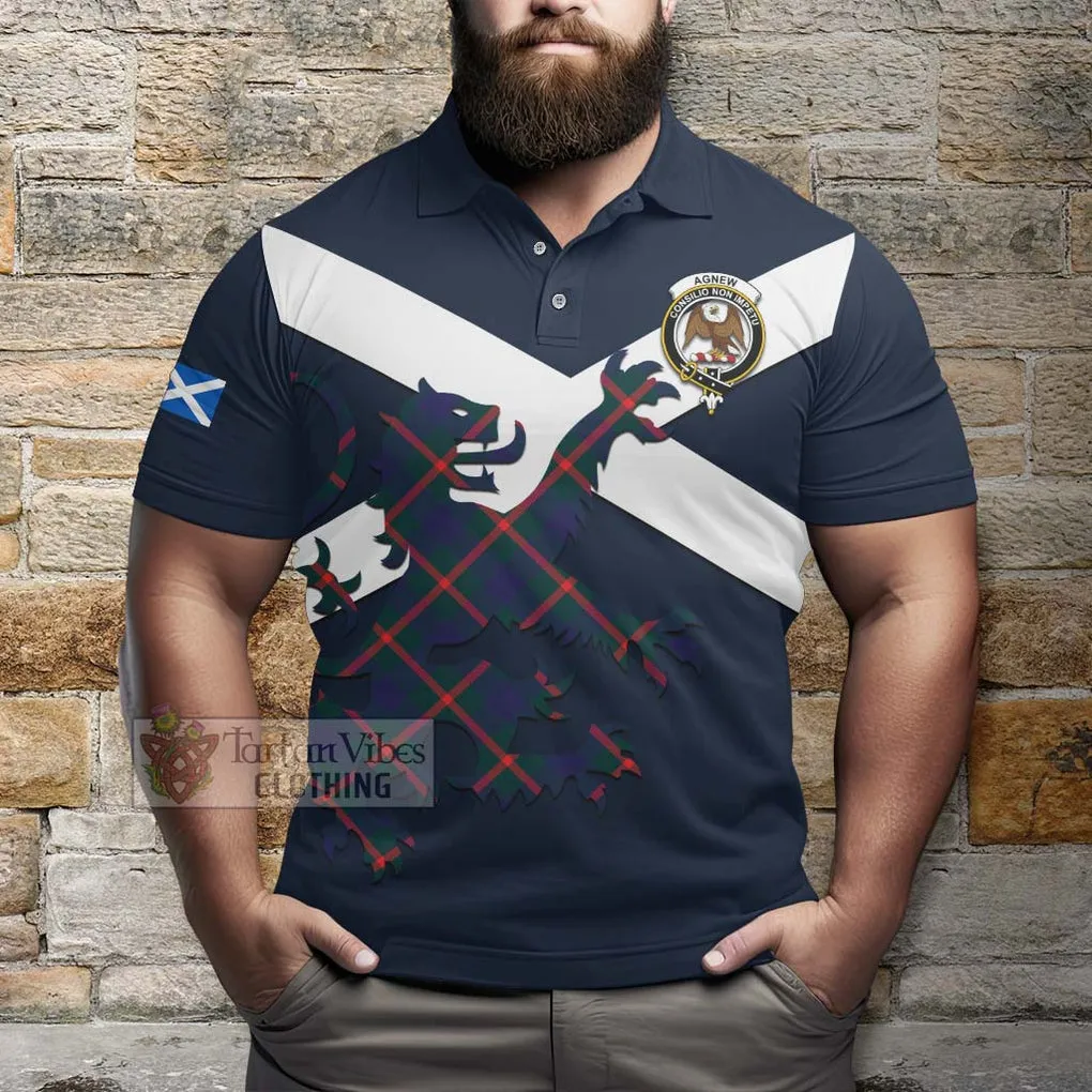 Agnew Tartan Lion Rampant Polo Shirt Proudly Display Your Heritage with Alba Gu Brath and Clan Name