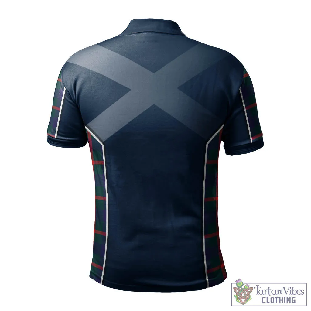 Agnew Tartan Men's Polo Shirt with Family Crest and Lion Rampant Vibes Sport Style