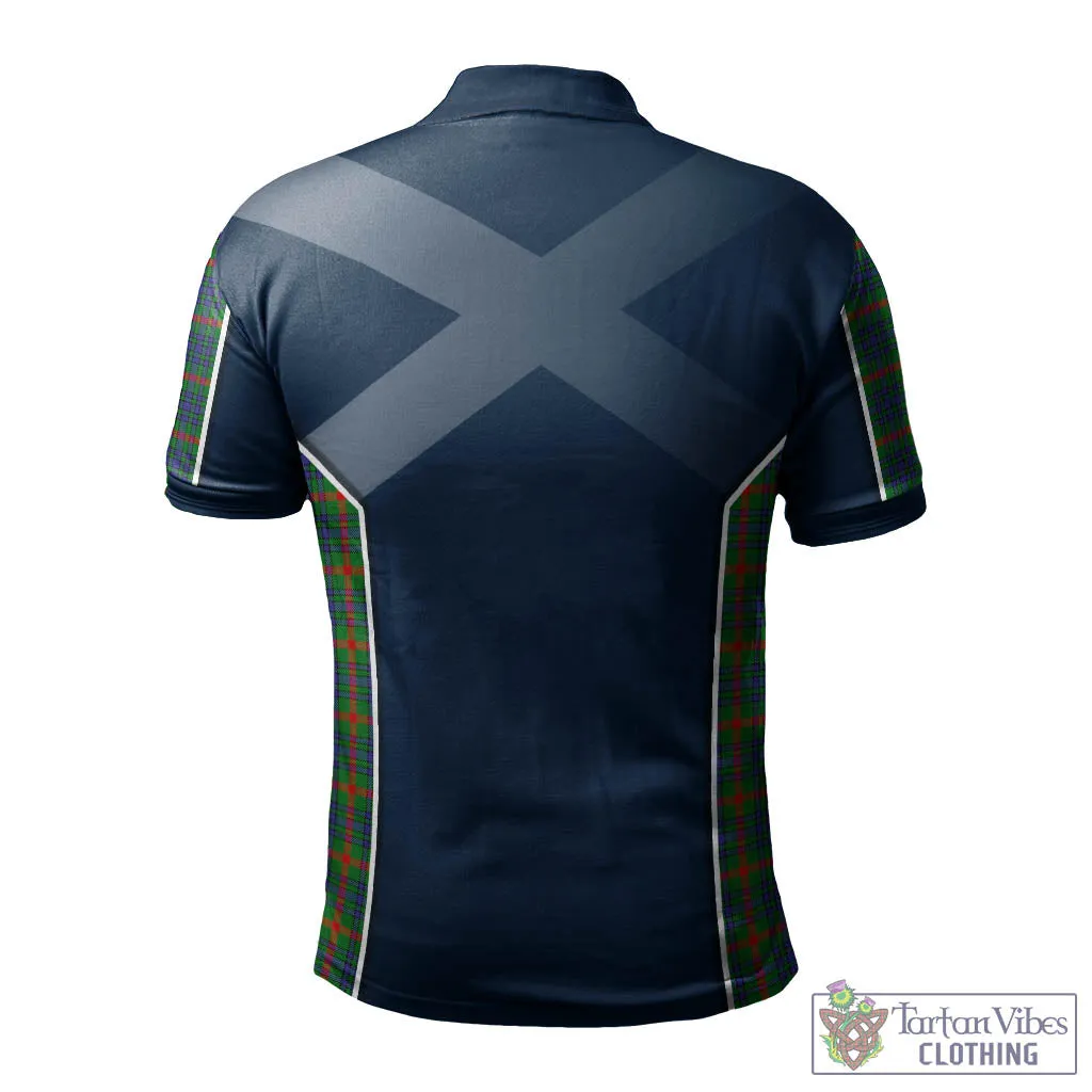 Aiton Tartan Men's Polo Shirt with Family Crest and Lion Rampant Vibes Sport Style