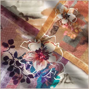 Aker Averi Floral Turkish Silk Scarf No. 32