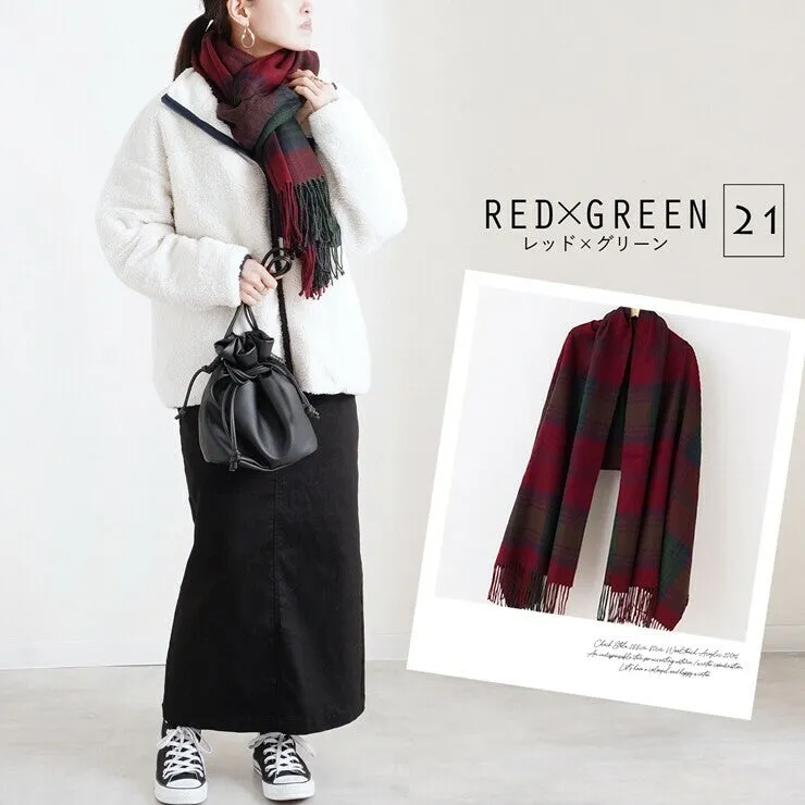 An-Lure | Plaid Large Scarf Mitis