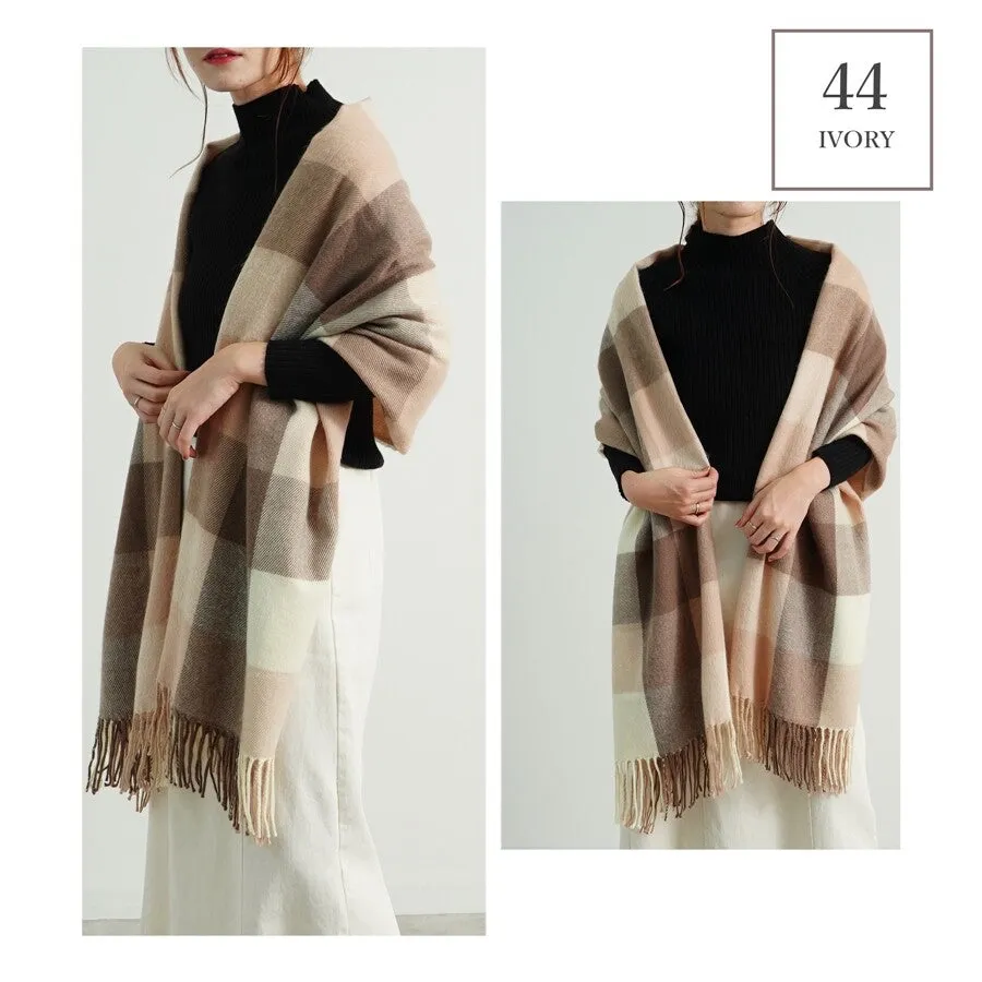 An-Lure | Plaid Large Scarf Mitis