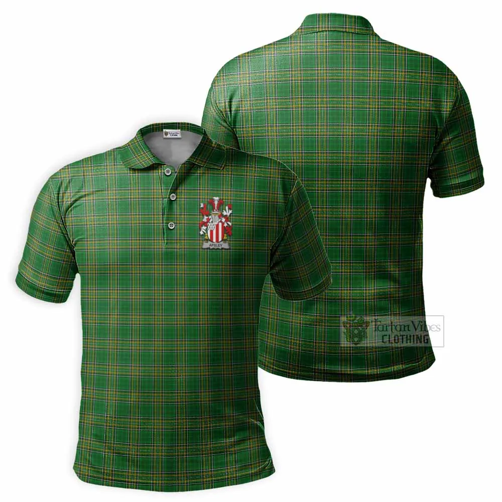 Apsley Irish Clan Tartan Men's Polo Shirt with Coat of Arms