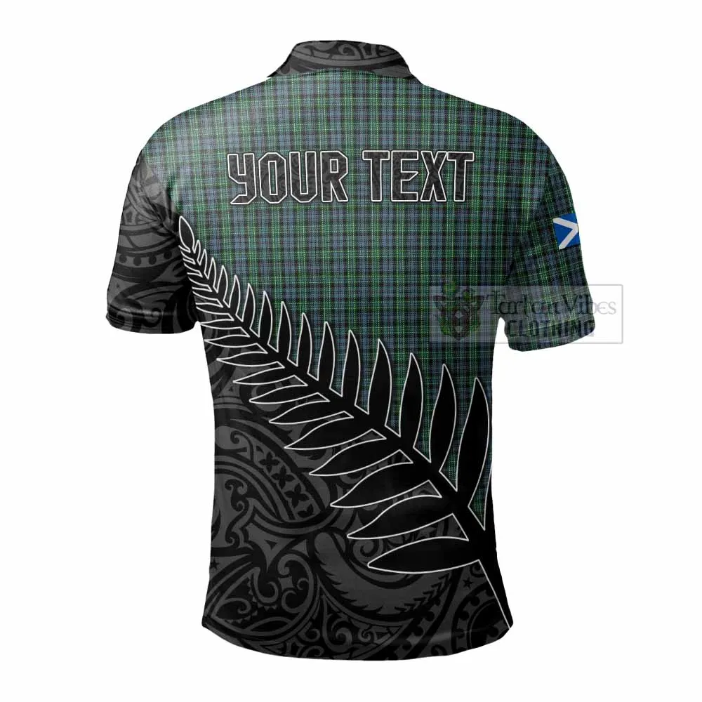 Arbuthnot Crest Tartan Polo Shirt with New Zealand Silver Fern Half Style