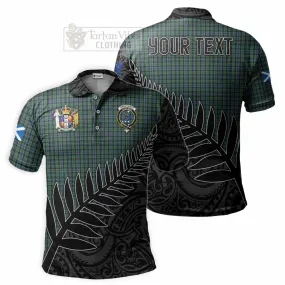 Arbuthnot Crest Tartan Polo Shirt with New Zealand Silver Fern Half Style