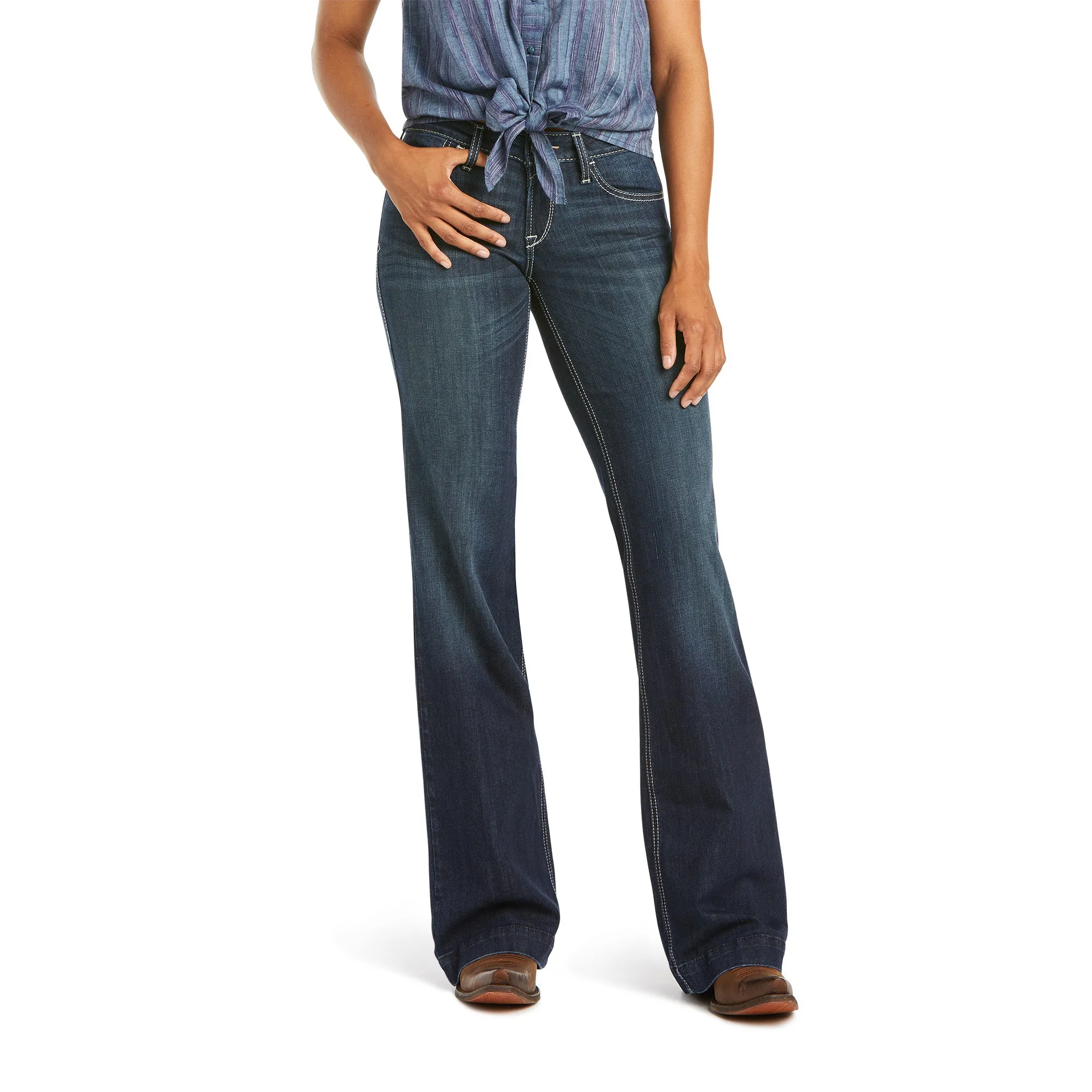 Ariat Ladies Isabel Mid Rise Wide Leg Trouser Jeans 10035790