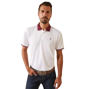 Ariat Men's Clothing Logo Fitted Polo