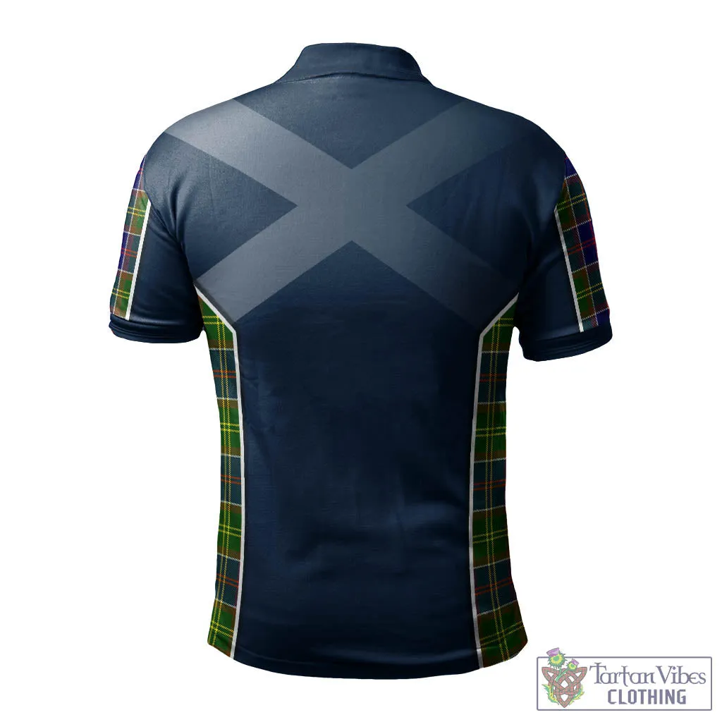 Arnott Tartan Men's Polo Shirt with Family Crest and Scottish Thistle Vibes Sport Style