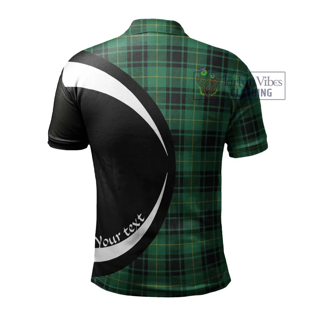 Arthur Ancient Tartan Men's Polo Shirt with Family Crest Circle Style