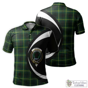 Arthur Modern Tartan Men's Polo Shirt with Family Crest Circle Style