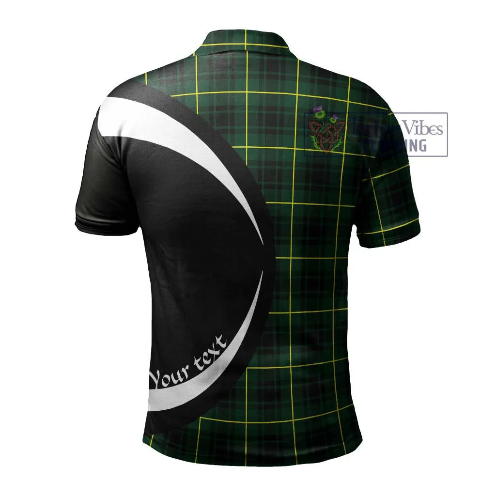 Arthur Modern Tartan Men's Polo Shirt with Family Crest Circle Style