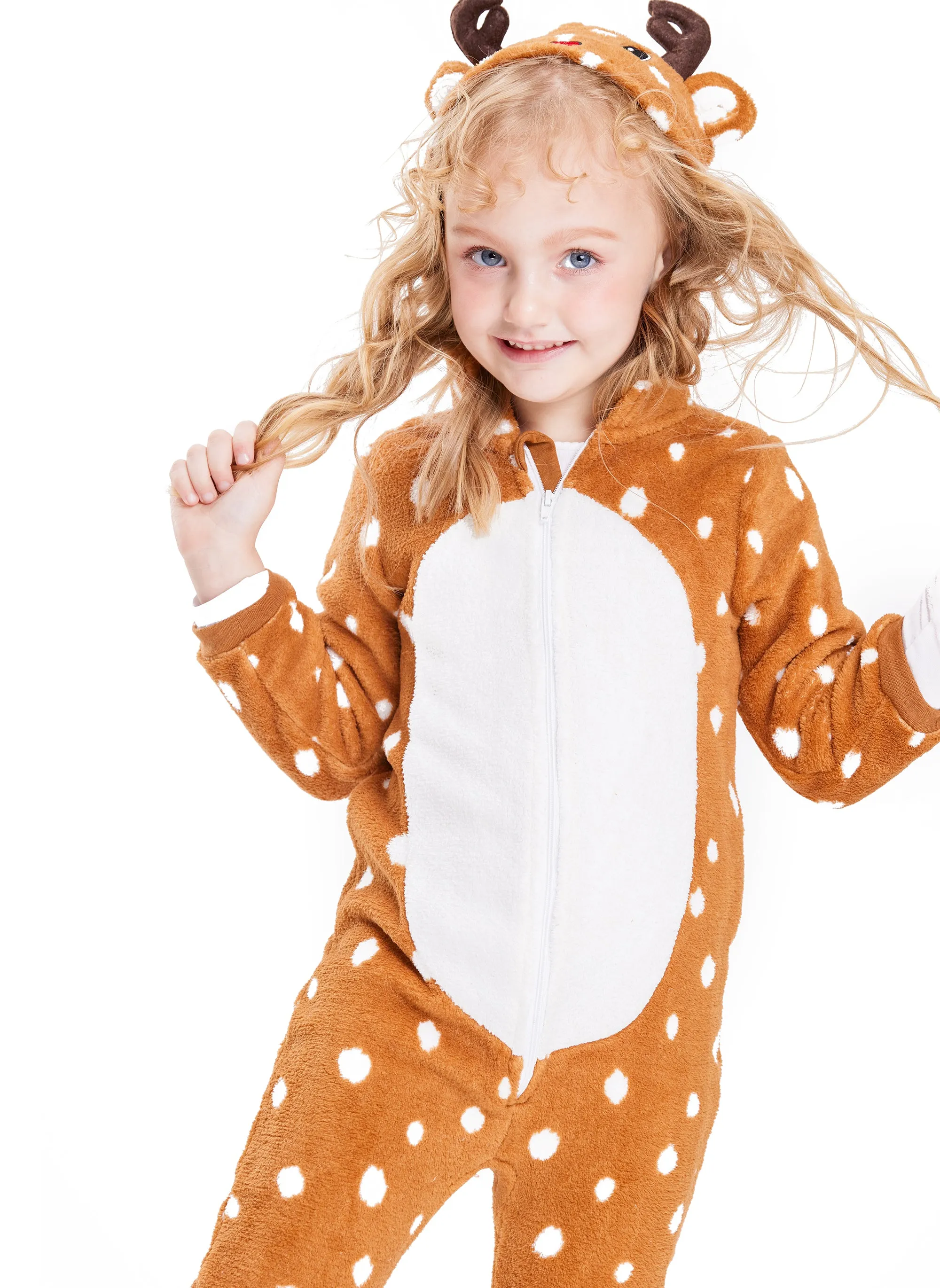 Baby Girls Boys Onesie Unisex Deer Romper Jumpsuit Animal Halloween Costume Pajamas