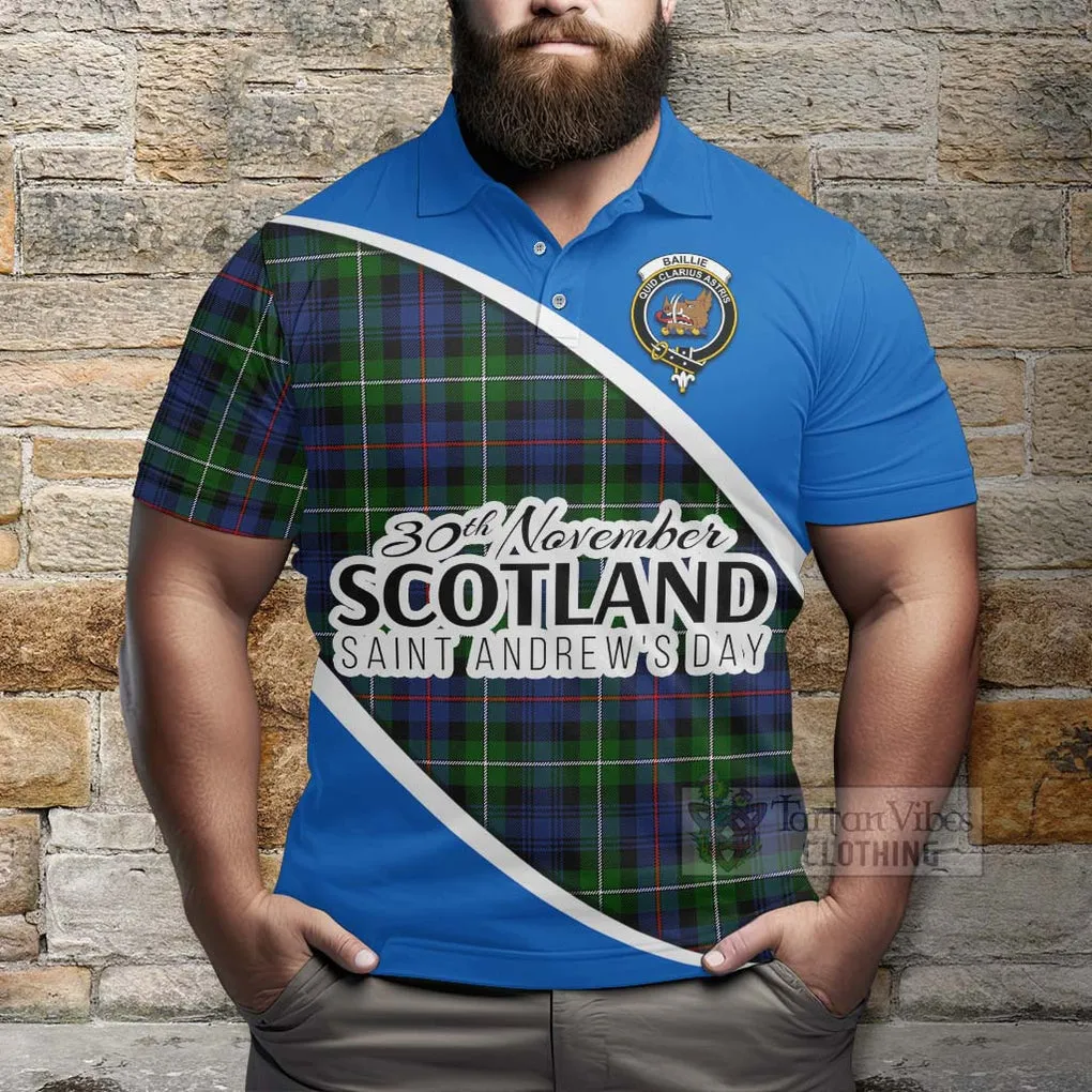 Baillie (Bailey) Family Crest Tartan Polo Shirt Celebrate Saint Andrew's Day in Style