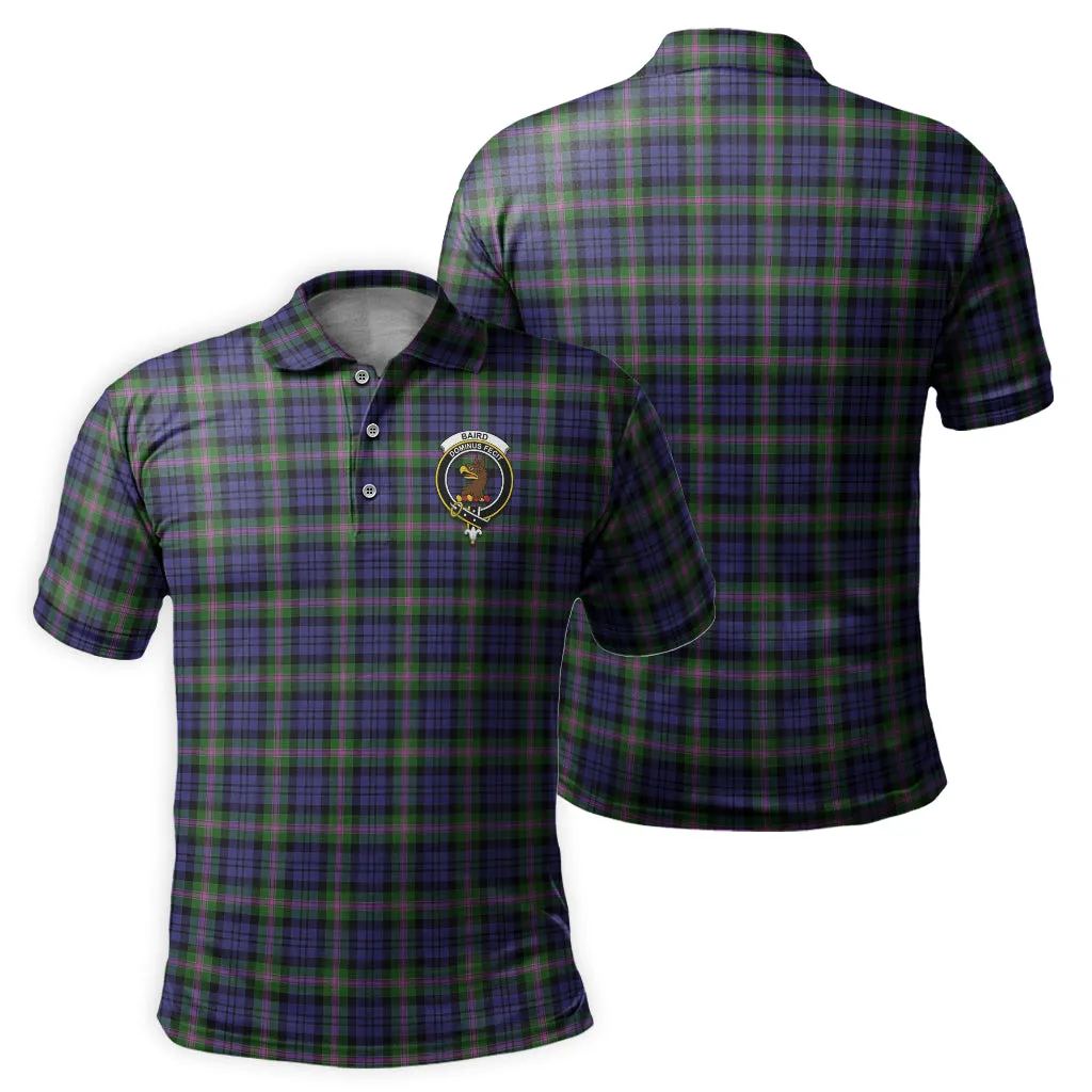 Baird Modern Tartan Men's Polo Shirt with Family Crest