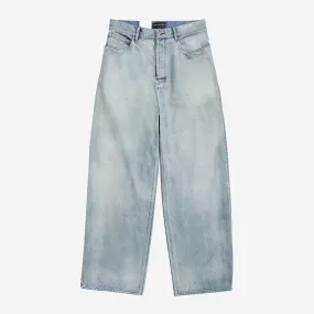 Balenciaga Denim Size Sticker Baggy Jeans