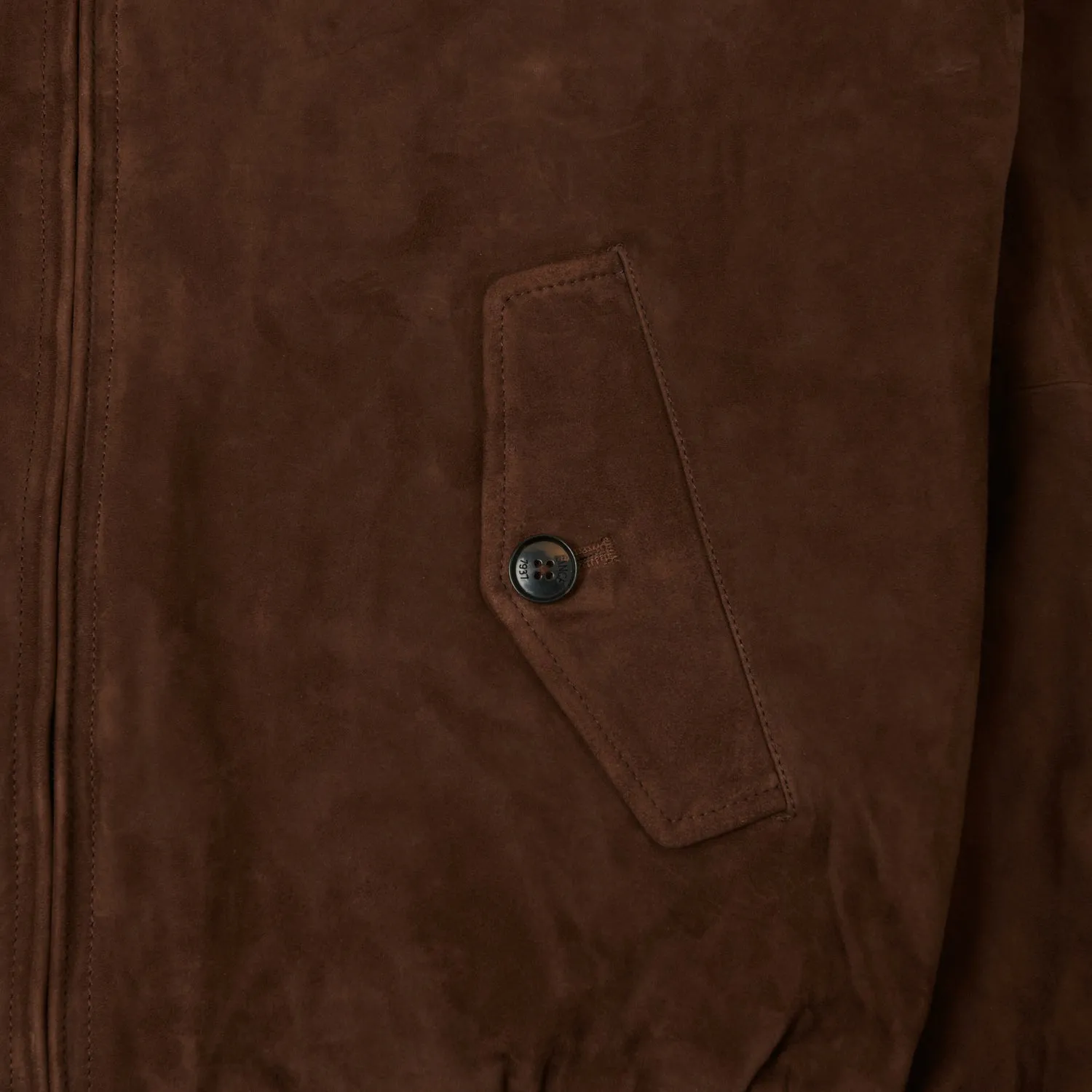 Baracuta G9 Suede Harrington Jacket - Chocolate