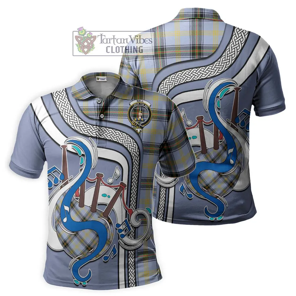 Bell Tartan Polo Shirt with Epic Bagpipe Style