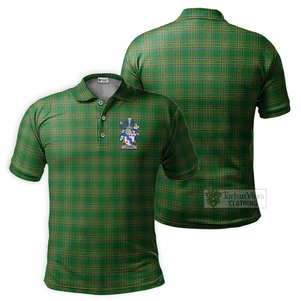 Biggar Irish Clan Tartan Men's Polo Shirt with Coat of Arms