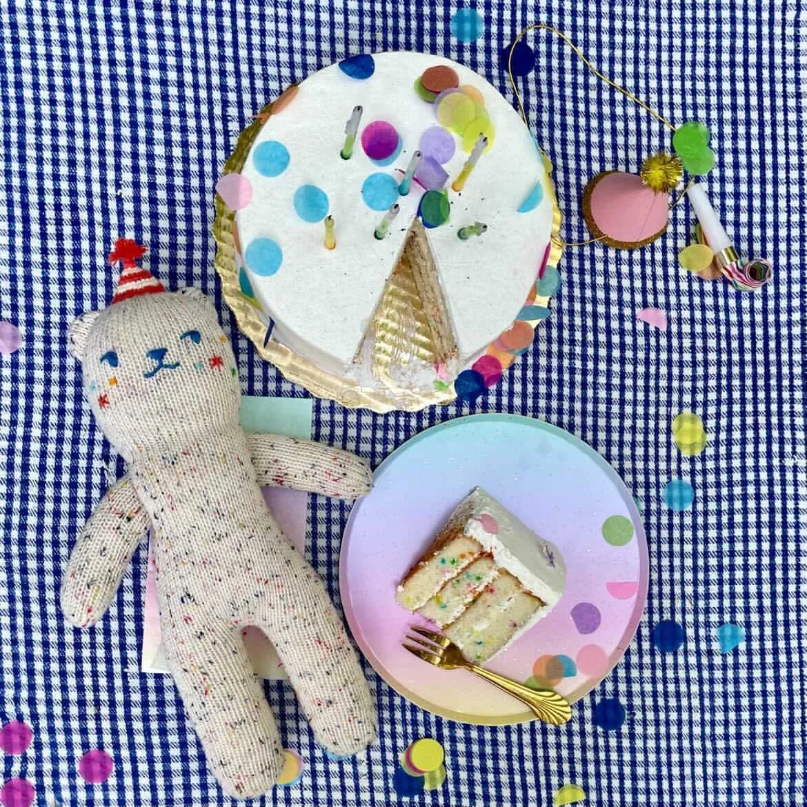 Blabla Knit Doll, Party Bear! - Mini Size