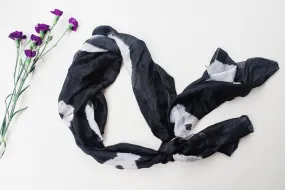 Black & White Artistry Silk Scarf