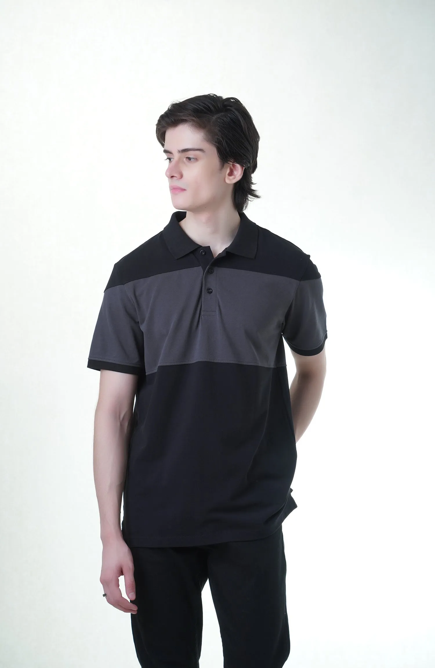 Black Lacoste Cross Polo Shirt