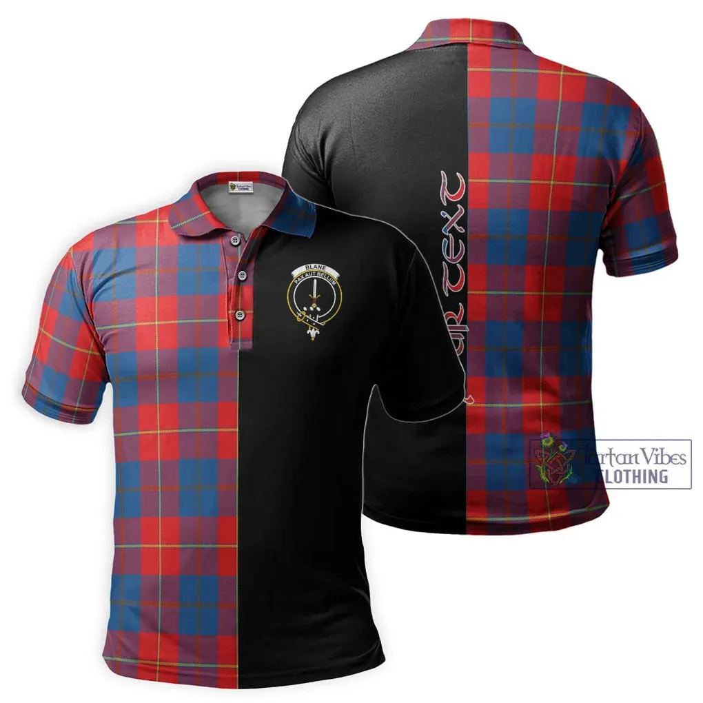 Blane Tartan Polo Shirt with Family Crest and Half Of Me Style