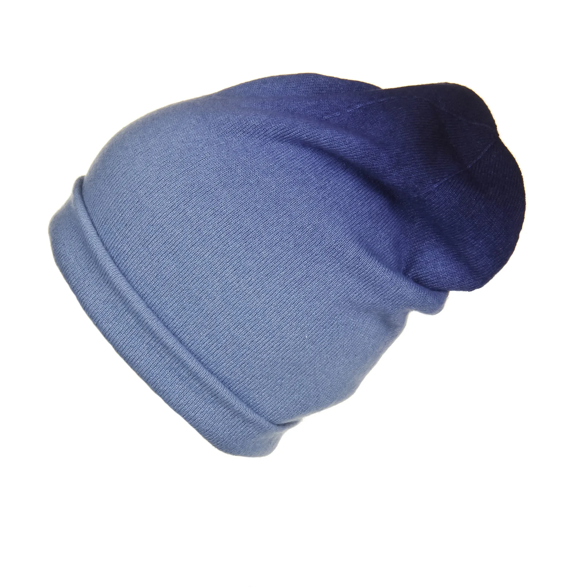 Blue Ombré Slouchy Cashmere Hat