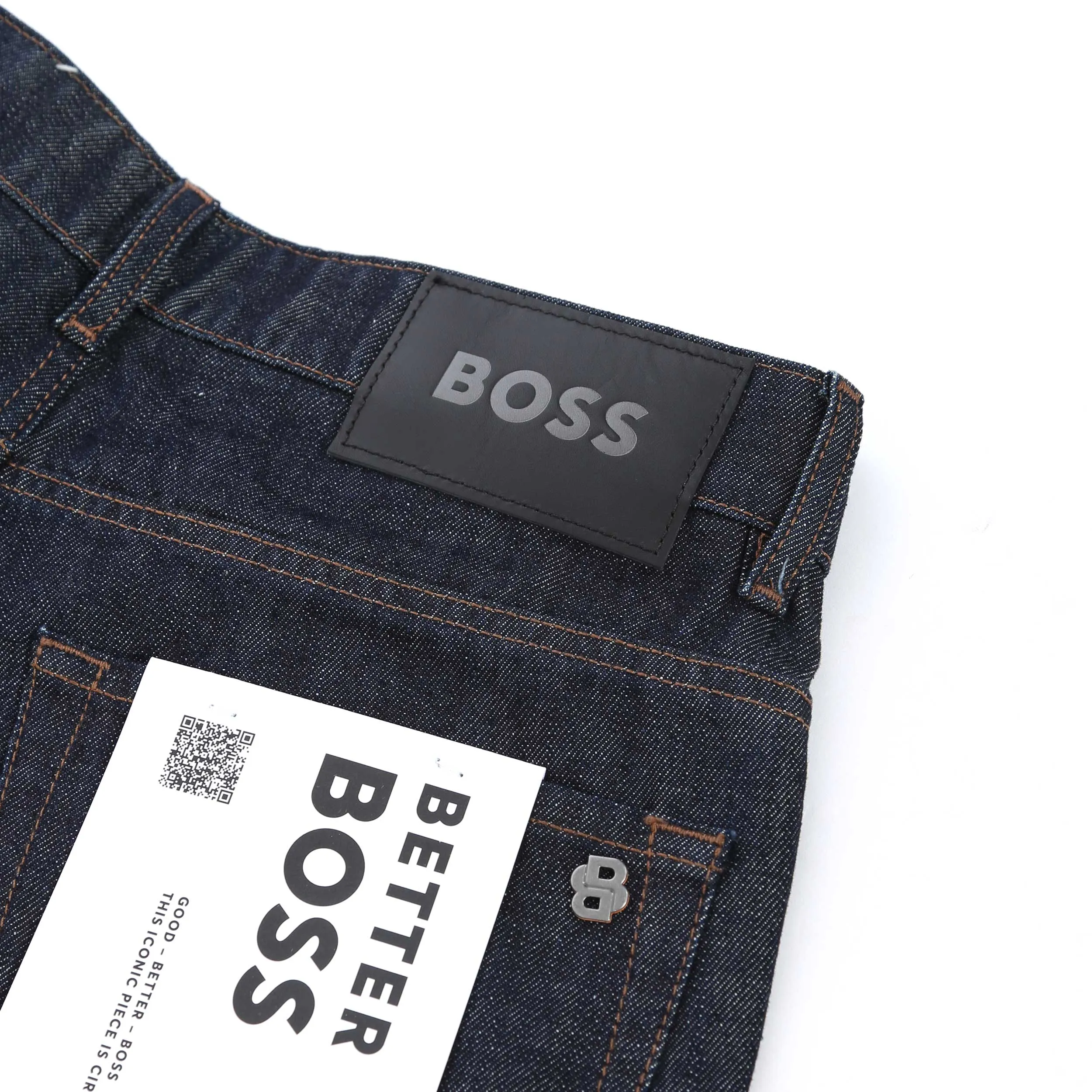 BOSS Re Maine BO BF Jean in Dark Blue Raw Denim