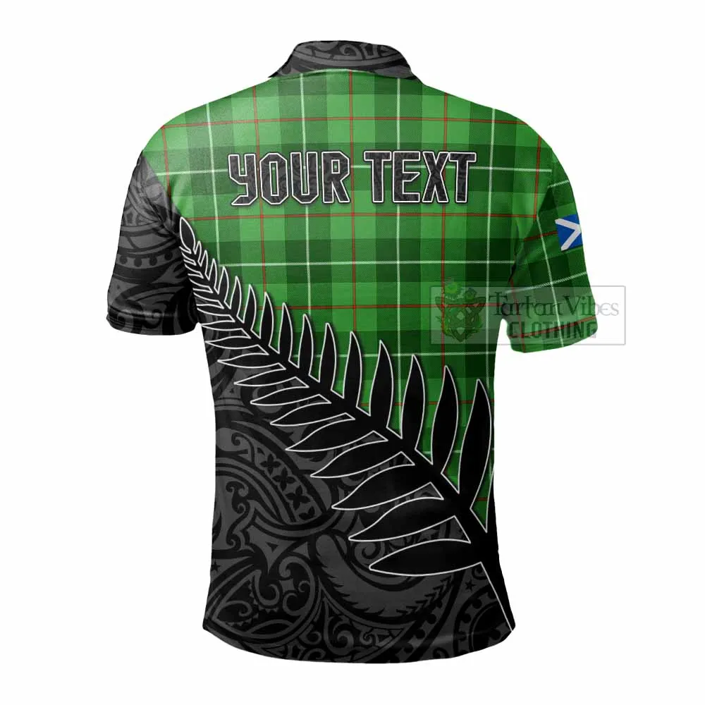 Boyle Crest Tartan Polo Shirt with New Zealand Silver Fern Half Style