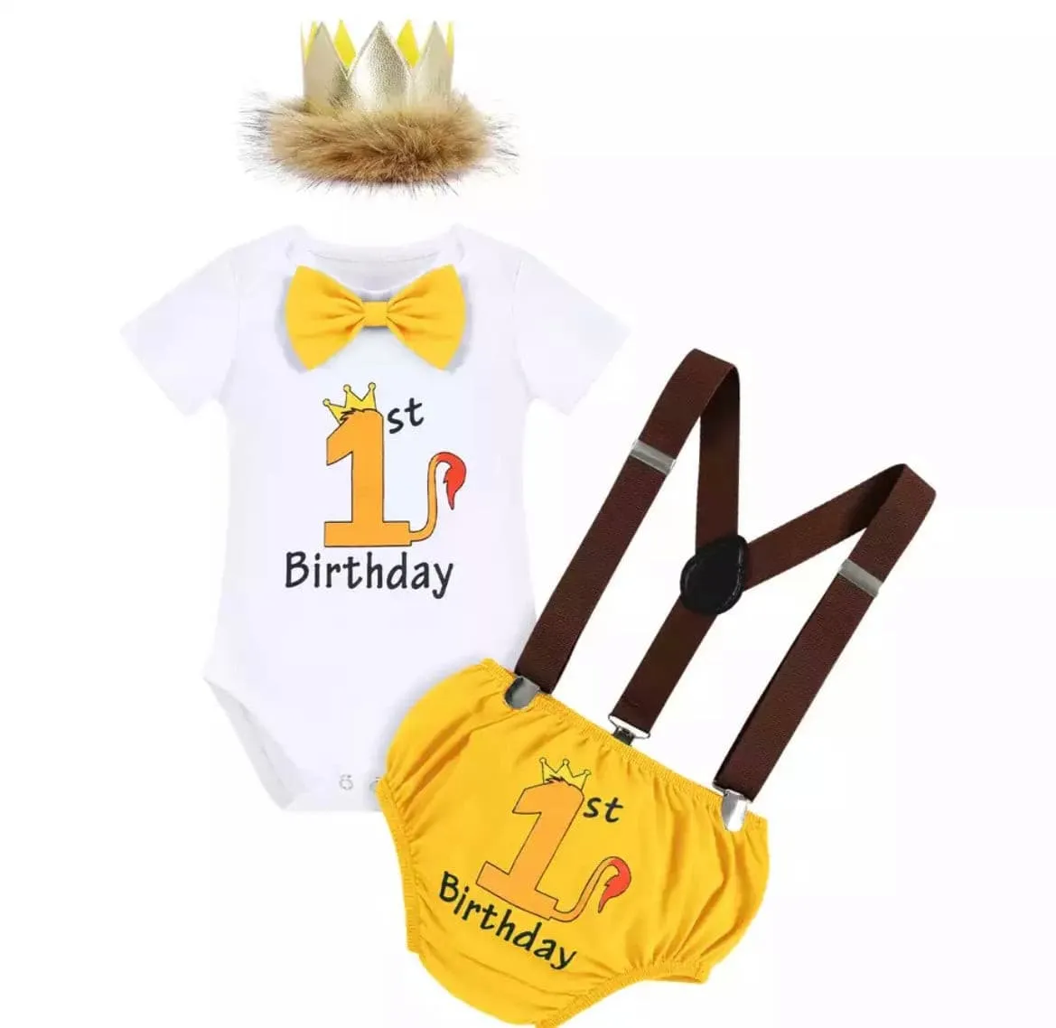 Boys First Birthday Costume  - Lion Tale