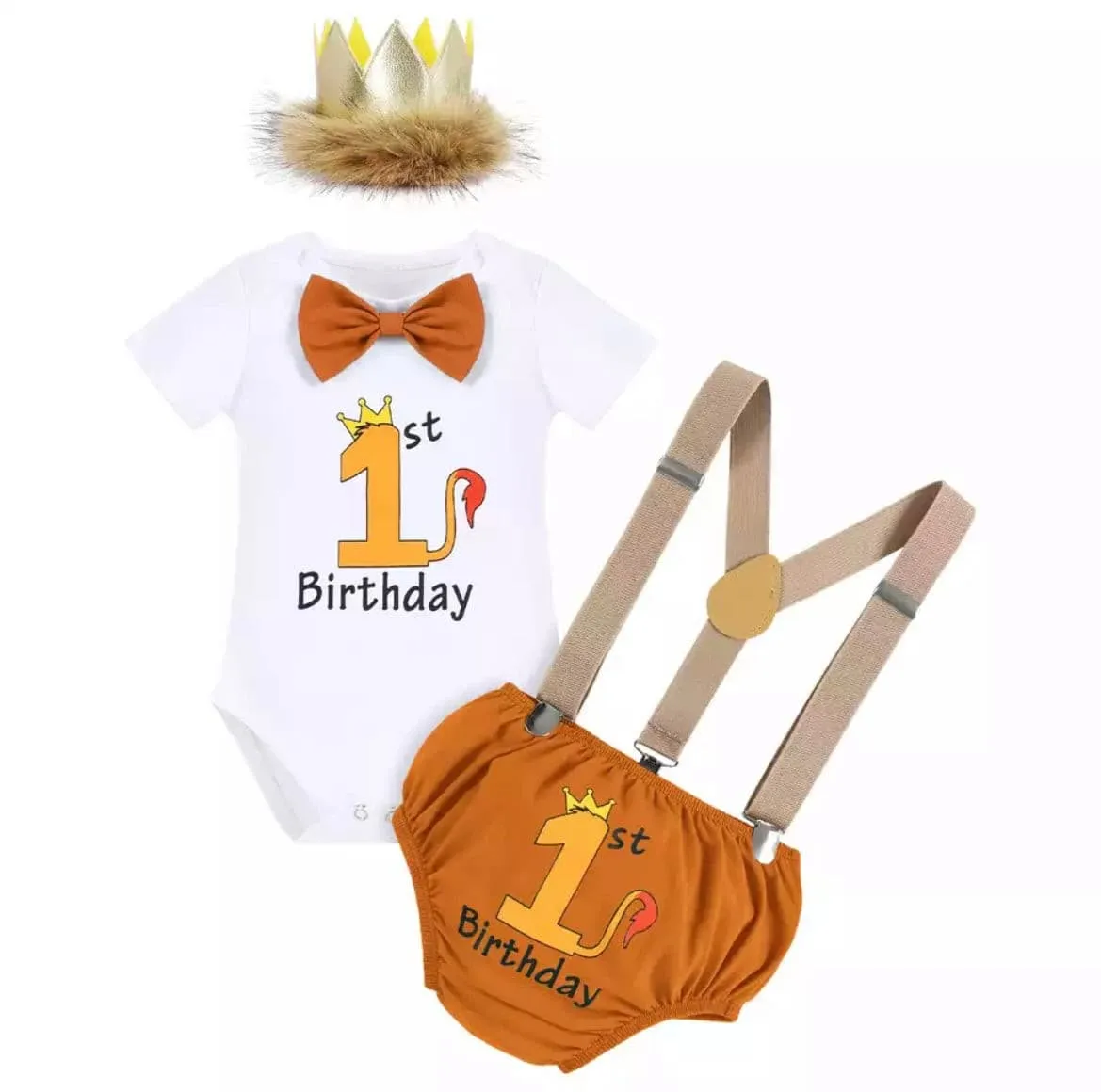 Boys First Birthday Costume  - Lion Tale