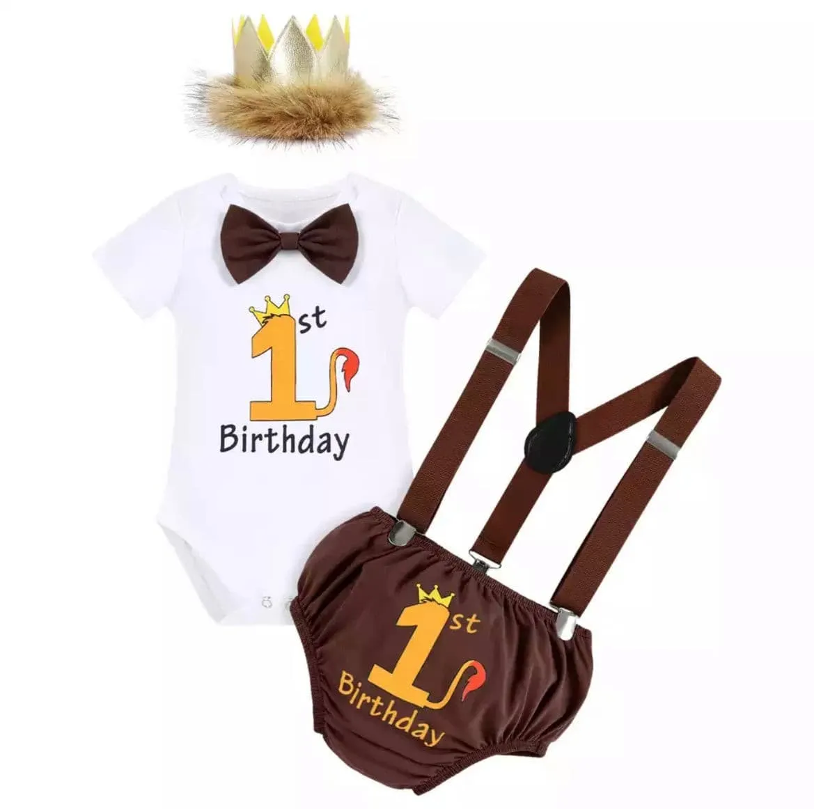 Boys First Birthday Costume  - Lion Tale