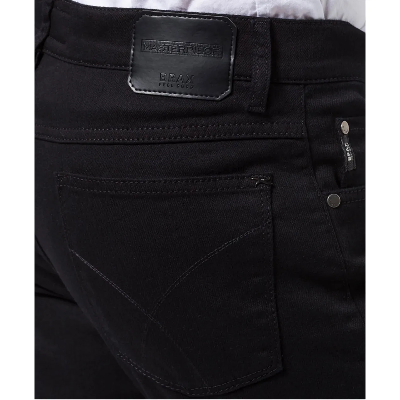 BRAX MASTERPIECE COOPER FIT DENIM REGULAR FIT JEANS 80-3000 - PERMA BLACK