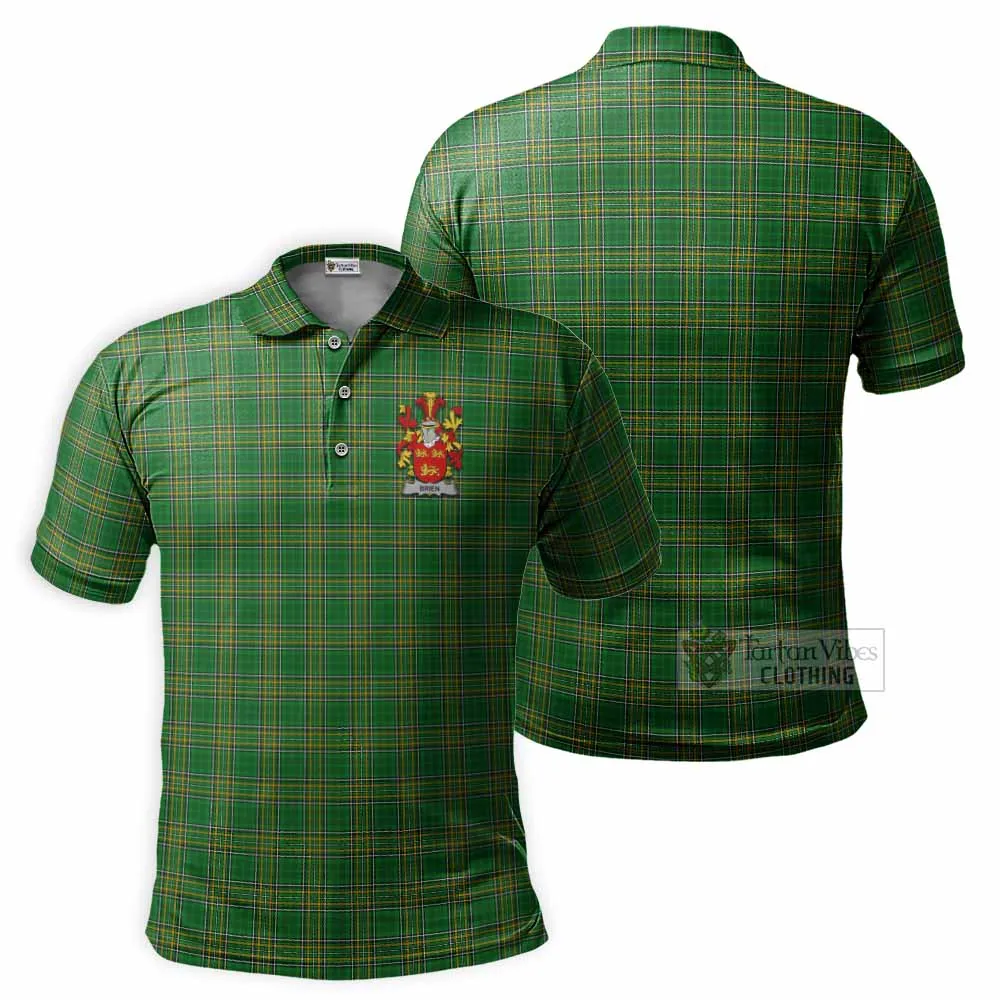 Brien Irish Clan Tartan Men's Polo Shirt with Coat of Arms