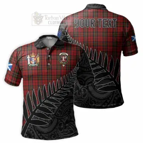 Brodie Crest Tartan Polo Shirt with New Zealand Silver Fern Half Style